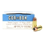 CORBON HOLLOWPOINT 9MM+P 90GR