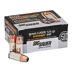 SIG SAUER VCROWN 124GR 9MM