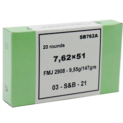 SELLIER & BELLOT 7.62X51 147GR