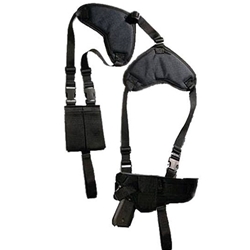 BULLDOG DLX SHOULDER HOLSTER BLACK SHOULDER HOLSTER WITH MAG POUCH