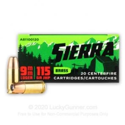 SIERRA  9MM LUGER 115GR