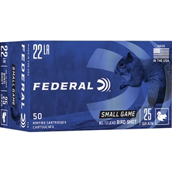 FEDERAL CLASSIC 22LR BIRD SHOT NO. 12 LEAD 50RD